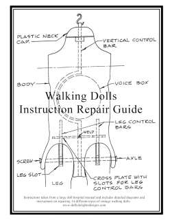 Repair Manual for Walking Dolls Saucy Walker Sweet Sue  