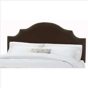   Button Headboard in Shantung Chocolate Size: Queen: Home & Kitchen