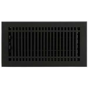 Contemporary Cast Iron Wall Register with Louvers   6 x 12 (7 3/8 x 