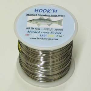   Stainless Steel Marked Wire 60lb. Test 300ft. Spool 