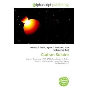  Cadran Solaire (French Edition) (9786132742131): Books