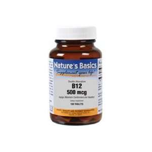  Natures Basics B 12    500 mcg   100 Tablets: Health 