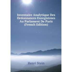   Au Parlament De Paris (French Edition) Henri Stein Books