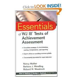   III Tests of Achievement Assessment [Paperback] Nancy Mather Books