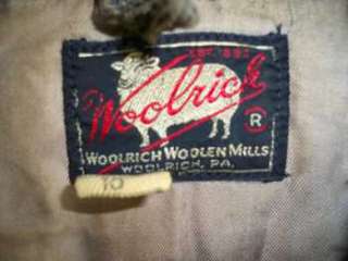 Vintage Work Coat Plaid Woolrich 1940S Buckle Front  