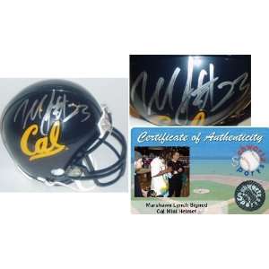   Marshawn Lynch Signed Cal Golden Bears Mini Helmet: Sports & Outdoors