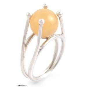  Calcite solitaire ring, Golden Fruit Jewelry