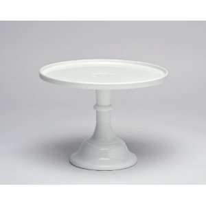   Bakers Cake Stand White Milk Glass Bakery Diner: Kitchen & Dining