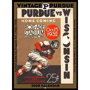   Boilermakers 2008 Vintage Football Program Calendar: Sports & Outdoors