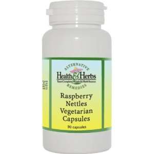   Herbs Remedies Raspberry Nettles Vegetarian Capsules, 90 Count Bottle