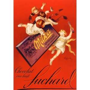  GIRLS SUCHARD MILK MILKA CHOCOLAT SMALL VINTAGE POSTER 