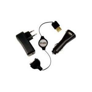  Retractable Palm PDA Sync and Charge Euro Kit Black. Electronics