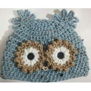    Handmade Crochet Baby Boy Owl Hat (Newborn) 