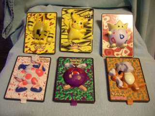 Burger King 1997 2000 Nintendo Pokemon 3D Action Trading Cards ~ Set 
