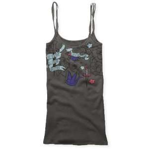  FOX TATTATOOEE STRAPPY CAMI CHARCOAL M