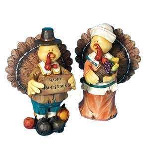  Resin Pilgrim Turkey Figurines