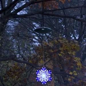   Glowing Blue White LED Solar Snowflake Style5