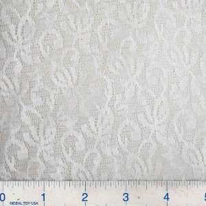  56 Wide Stretch Lace White Fabric By The Yard: Arts 