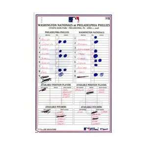   2004 Official Dugout Lineup Card   June 13 One Size