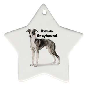 Italian Greyhound Ornament (Star)