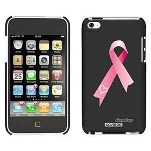  Pink Ribbon Heart on iPod Touch 4 Gumdrop Air Shell Case 