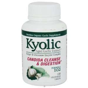 Kyolic Aged Garlic Extract, Candida Cleanse & Digestion, Formula 102 