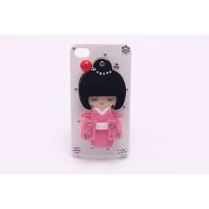  Japanese Girl in Kimoono Figure Hard Shell Case for iPhone 