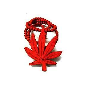 Cannabis Weed Good Wood Goodwood Red Pot Leaf Replica Pendant Piece 
