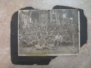 COAL? MINER PHOTO Sticking Tommy CANDLES & CANDLESTICKS 1800s CABINET 