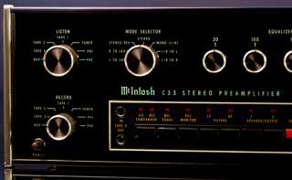 McIntosh C 33 Audiophile Stereo Preamp C33 Preamplifier  