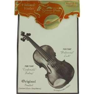  Strad Pad Chinrest   Medium   Elastic Attach Musical 