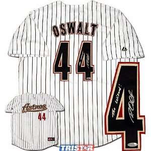  Roy Oswalt Autographed Astros Replica Pinstripe Jersey 