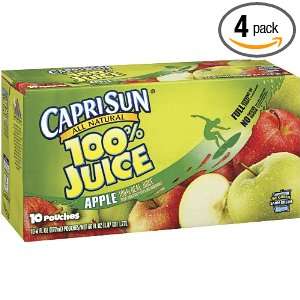 Capri Sun 100% Juice, Apple Splash, 10 Count, 6 Ounce Pouches (Pack of 