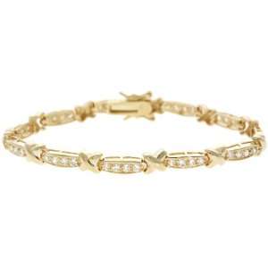  Icz Stonez 18k Yellow Gold over Sterling Silver CZ 