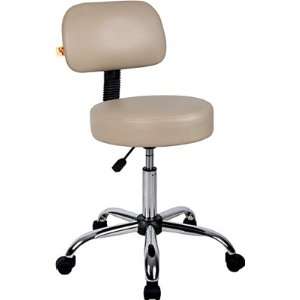  Boss Doctors Stool with Back (Beige): Office Products