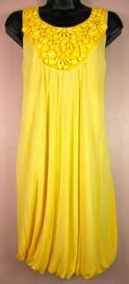 Canary Yellow Beaded Dress, Size 12, Dorothy Perkins  