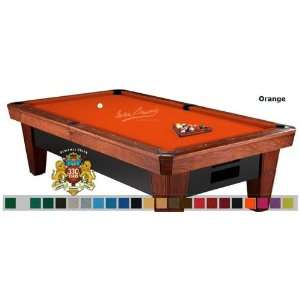 Simonis 860 Orange Pool Table Cloth Felt:  Sports 