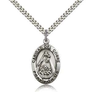  Sterling Silver Caridad Del Cobre Pendant: Jewelry