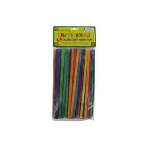  Colored Wooden Craft Sticks 