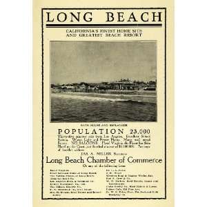  1908 Ad Long Beach California Chamber Commerce Features 