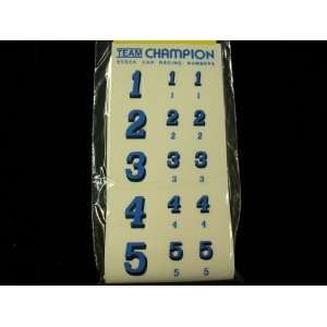     Stock Car Number Set, Shaddowed, Blue(Slot Cars) Toys & Games