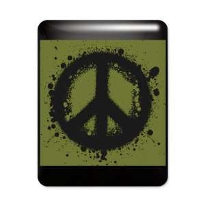  iPad Case Black Peace Symbol Ink Blot 