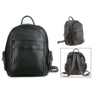  Multi pocket leather backpack, Brazil (dark brown 