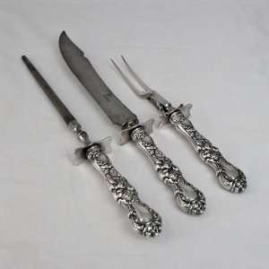   Carving Fork, Knife & Sharpener, Roast Size, Monogram K Kitchen