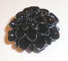 of 20 mm Vintage Japan Layers of Flowers Cameos in Black Color, Fun 