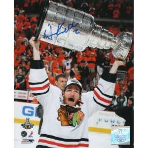 Duncan Keith Chicago Blackhawks   Holding the Stanley Cup 