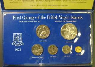 1973 FIRST COINAGE OF THE VIRGIN ISLANDS, /.925 DOLLAR  