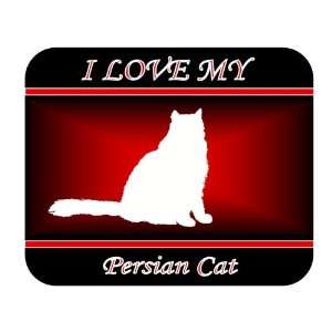 I Love My Persian Cat Mouse Pad   Red Design: Everything 