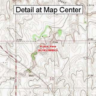  USGS Topographic Quadrangle Map   Prairie View, Kansas 