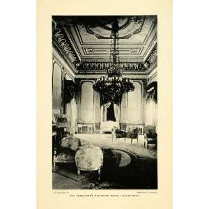  1899 Print President Reception Room Chapultepec Mexico 